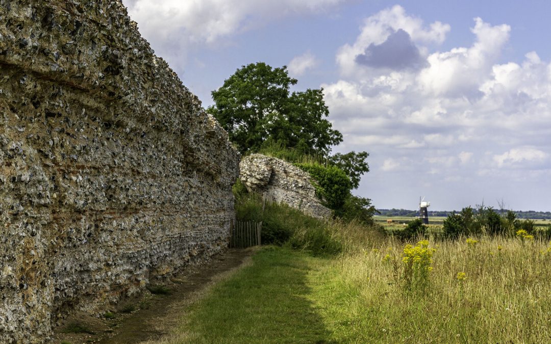 Burgh Castle Fort Roman walls